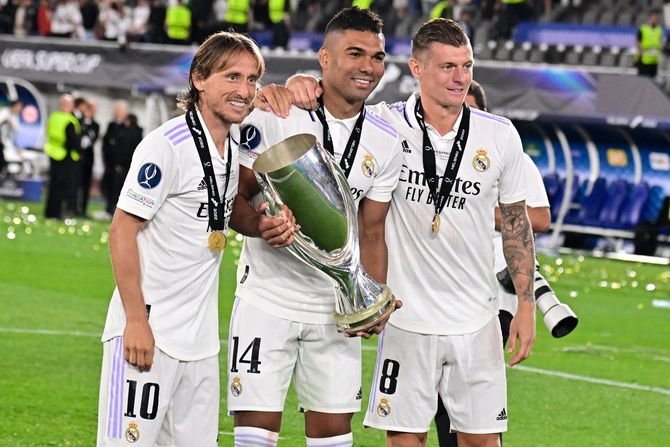 Kazemiro, Luka Modrić, Toni Kros, FK Real madrid Kazemiro, Luka Modrić, Toni Kros, FK Real madrid