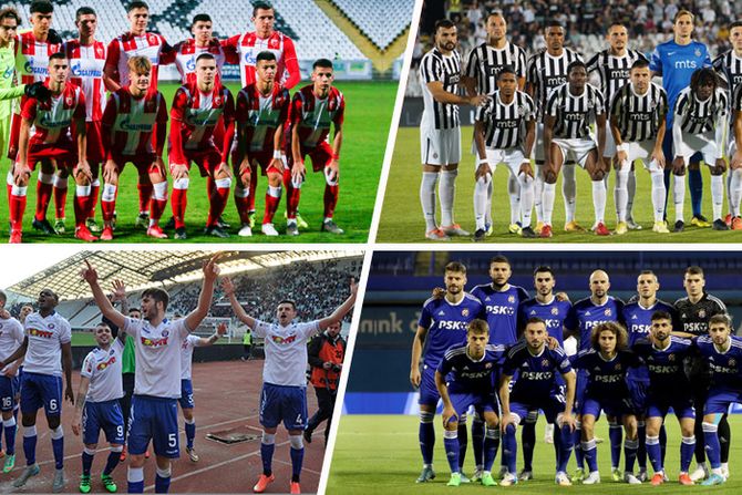 FK Partizan, Dinamo Zagreb, Hajduk Split,  Crvena Zvezda