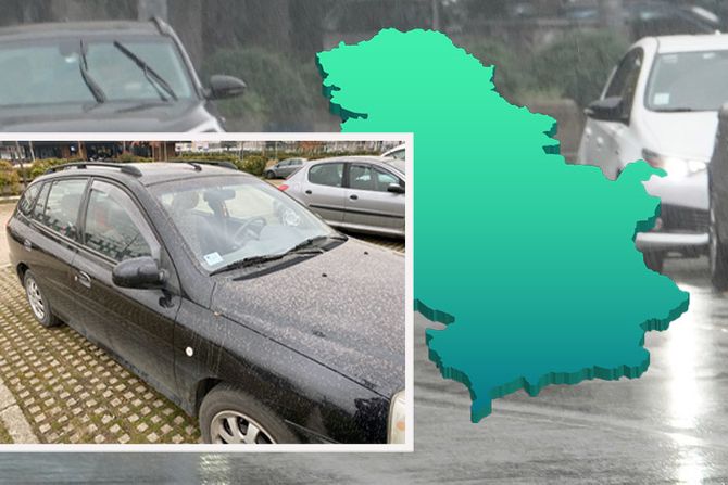 Kiša auto Sahara pesak