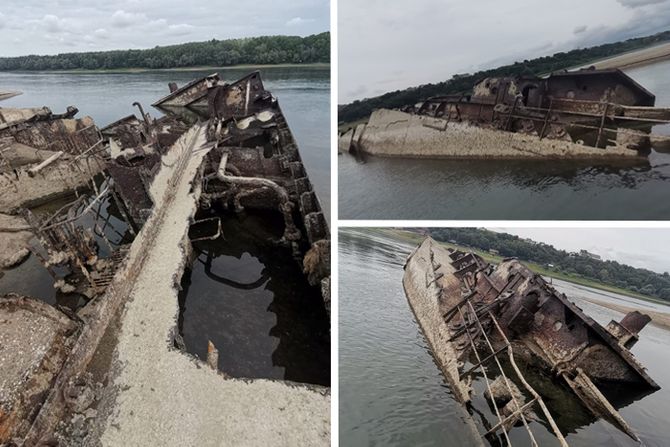 Prahovo, Dunav, brodovi iz Drugog svetskog rata