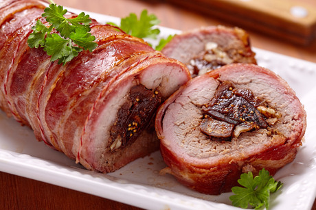 svinjski but, rolovano meso, svinjsko meso sa slaninom, rucak
