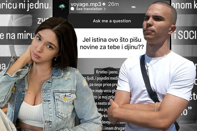 Vojaž Mihajlo Veruović Đina Džinović Instagram Jel istina