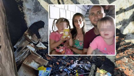 Porodica Stanković kojoj je kuća izgorela usled kvara na instalacijama.