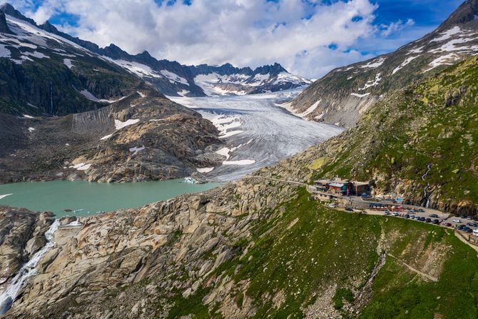 Swiss Alps, Švajcarski Alpi, topljenje glečera