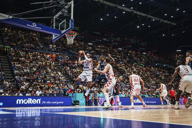 Hrvatska Grčka, utakmica košarka, basket