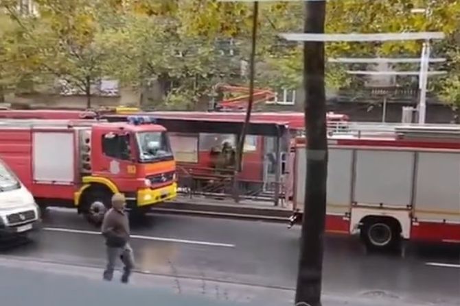 tramvaj, požar, bulevar kralja aleksandra, tramvaj, požar, bulevar kralja aleksandra,