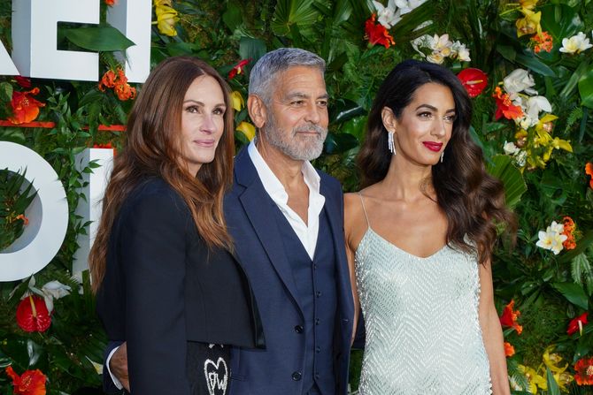 Julia Roberts, George Clooney, Amal Clooney