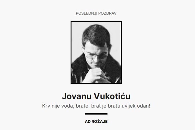 Jovan Vukotić čitulja