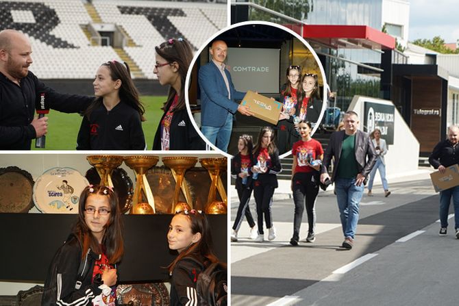 Anđela i Valentina u poseti Partizanu Anđela i Valentina u poseti Partizanu