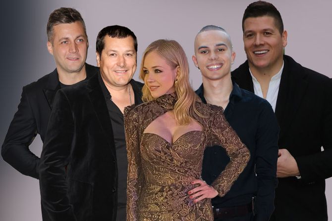 Sloba Radanović, Mihajlo Veruović Vojaž, Jelena Rozga, Aco Pejović, Bojan Vasković Leksington bend