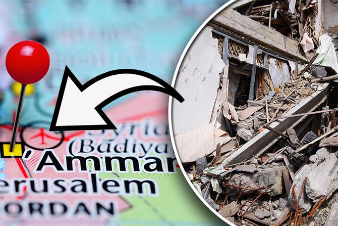 Zgrada srušena Aman Amman Jordan Zgrada srušena Aman Amman Jordan