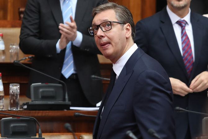 Sednica skupštine Srbije o Kosovu, Aleksandar Vučić