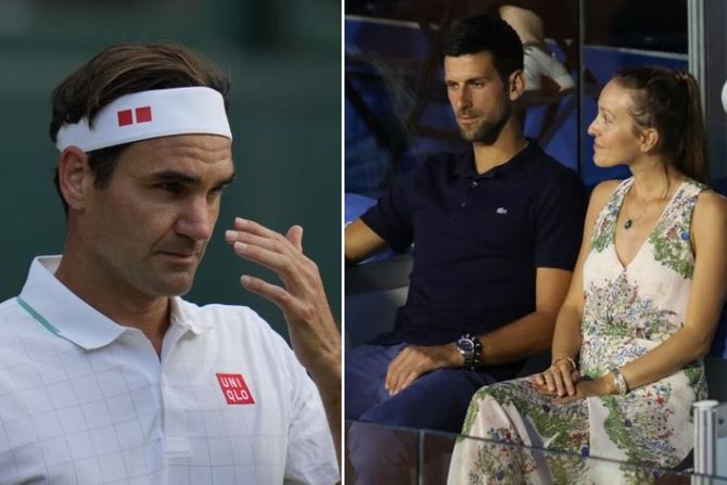 Novak Đoković, Jelena Đoković, Rodžer Federer