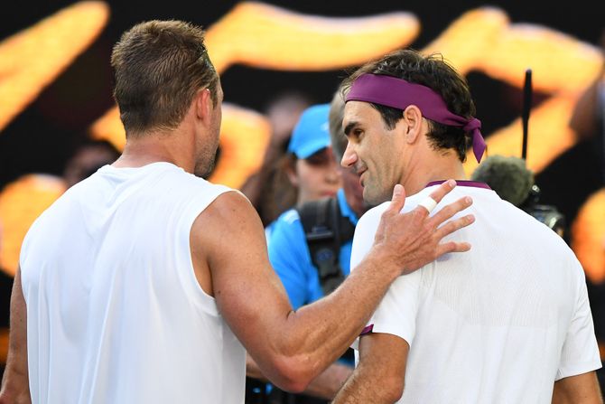 Tenis Sandgren, Rodžer Federer