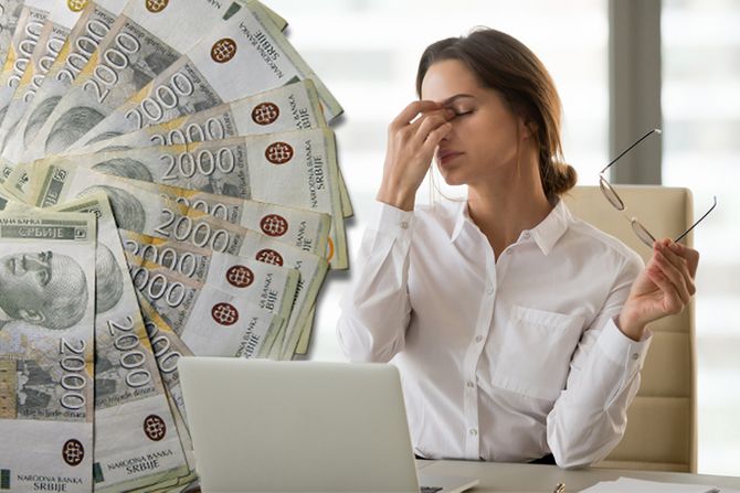 Pronevera novca dinari pare novac radnica žena posao Pronevera novca dinari pare novac radnica žena posao