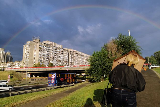 Duga Novi Beograd, kisa sunce vremenska prognoza jesen