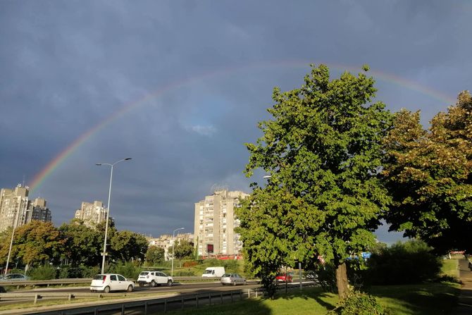 Duga Novi Beograd, kisa sunce vremenska prognoza jesen