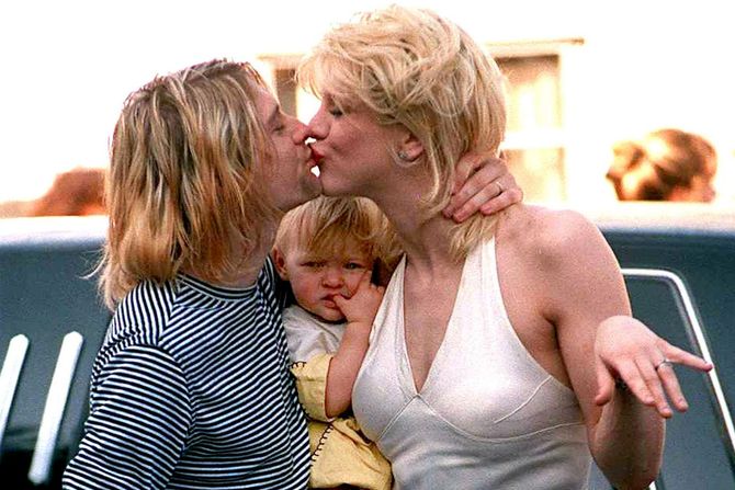 Kurt Cobain, Courtney Love,  Frances Bean Cobain