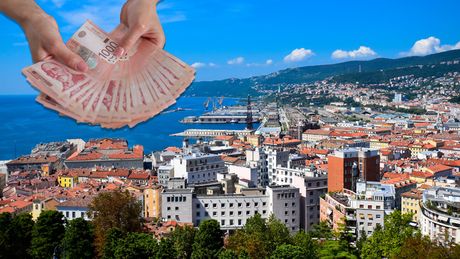Italija Trst panorama dinari pare