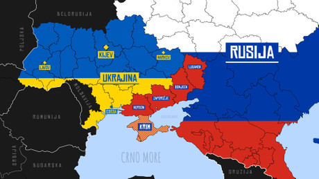 Rusija, Ukrajina, teritorije, MAPA Septembar