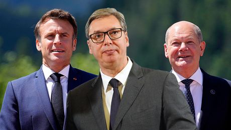 Aleksandar Vučić Emanuel Makron Olaf Šolc Aleksandar Vučić Emanuel Makron Olaf Šolc