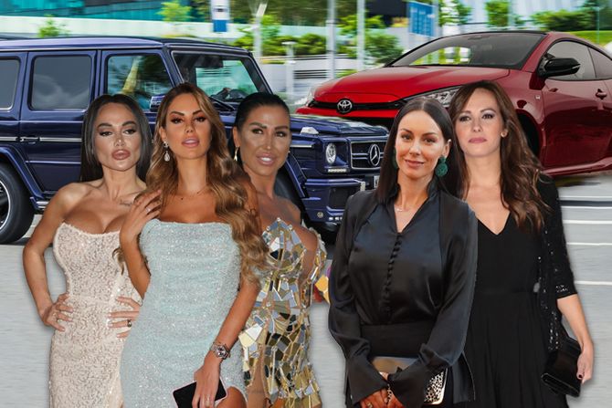 Mercedes auto G klasa klase, Tojota, Tamara Đurić, Iva Grgurić, Tijana Ajfon, Sloboda Mićalović i Jovana Stojiljković