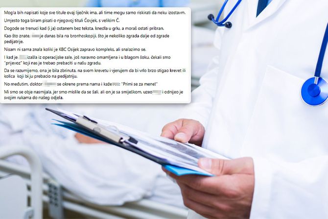 Osijek doktor nosi pacijentkinju Osijek doktor nosi pacijentkinju