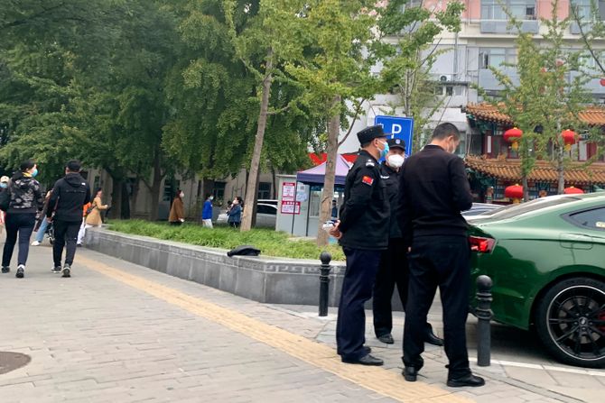 Peking Kina protest policija