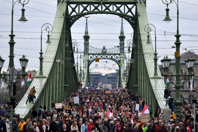 Mađarska, Budimpešta, protesti