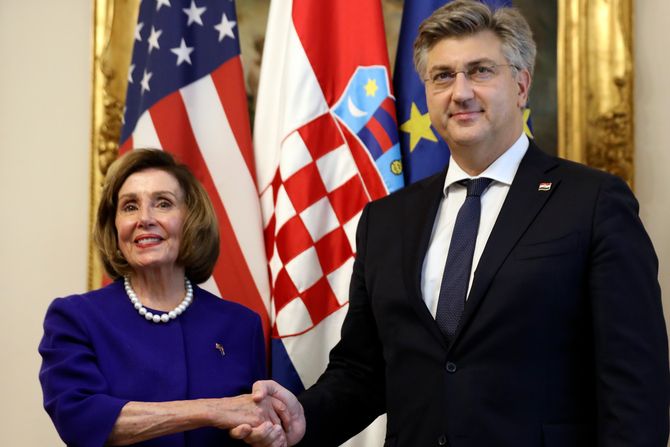 Nensi Pelosi i Andrej Plenković