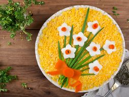 salata mimoza, hladno predjelo