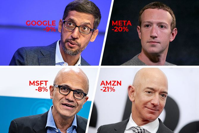 Sundar Pichai Pičai, Satya Nadella Satja Nadela, Jeff Bezos, Džef Bezos, Mark Zuckerberg, Mark Zakerberg