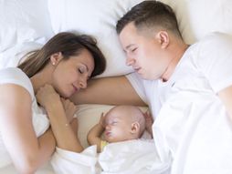 mama, tata, beba, spavanje, san