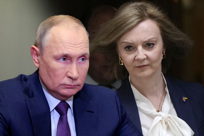 Vladimir Putin i Liz Truss Liz Tras