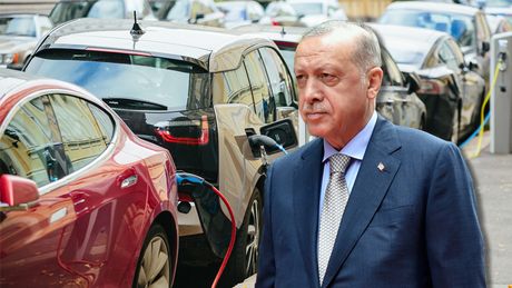 Električni automobil automobila kola Redžep Tajip Erdogan