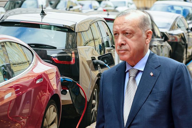 Električni automobil automobila kola Redžep Tajip Erdogan