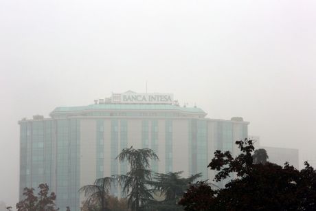 Maglovito jutro, magla, smog, zagađenje vazduha, vremenska prognoza, jesenji dan, Novi Beograd