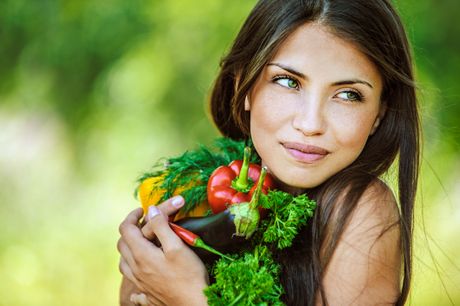 Žena, devojka, voće, povrće, ishrana, dijeta, zdrava hrana, vegan