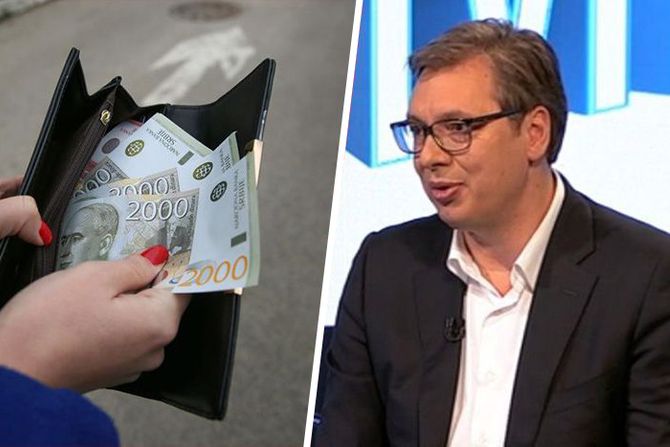 Aleksandar Vučić plate pare penzije novčanik