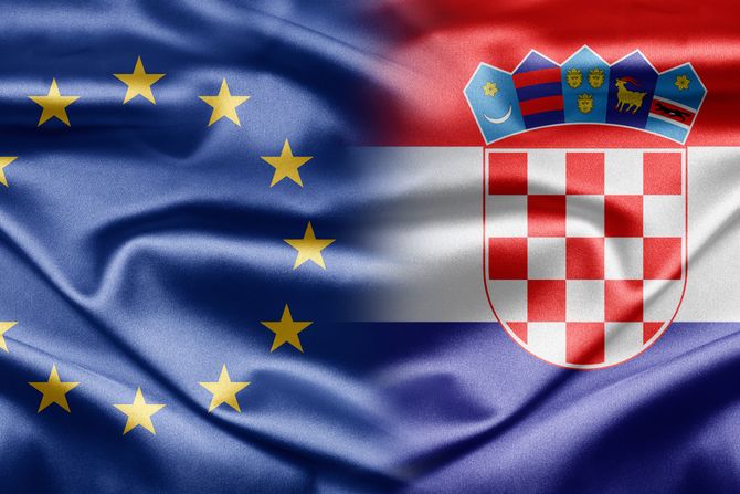 Evropska unija EU Hrvatska Croatia zastava zastave flag