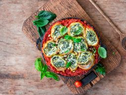 Rolo lazanja sa spanaćem i šunkom