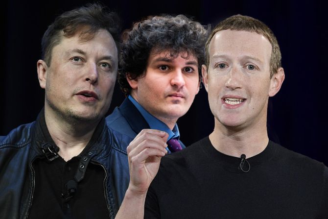Elon Musk Mark Zuckerberg Samuel Bankman Fried Elon Musk Mark Zuckerberg Samuel Bankman Fried