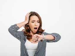 žena, devojka, sat, kašnjenje, kasniti