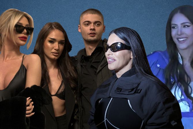 Anastasija Ražnatović Seka Aleksic Crni Cerak Relja sa devojkom Ivana Boom Nikolić revija Anastasija Ražnatović Seka Aleksic Crni Cerak Relja sa devojkom Ivana Boom Nikolić revija