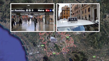 Rim, metro, taxi
