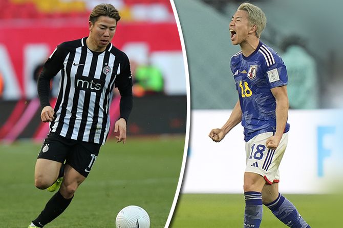 Takuma Asano dres Partizan Japan