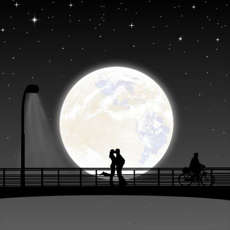 pun mesec, mesec, ljubav, par, poljubac, afera, horoskop pun mesec, mesec, ljubav, par, poljubac, afera, horoskop