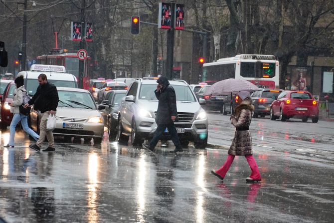 Kiša u Beogradu, pljusak, jesen, hladno vreme