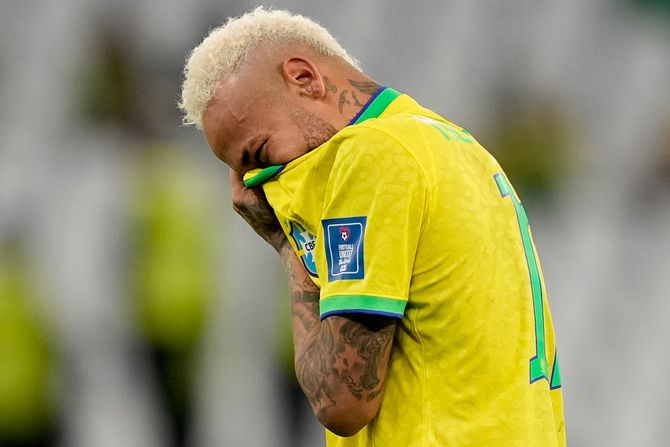 Fudbal Svetsko prvetstvo SP Katar Hrvatska - Brazil, Nejmar plače Fudbal Svetsko prvetstvo SP Katar Hrvatska - Brazil, Nejmar plače