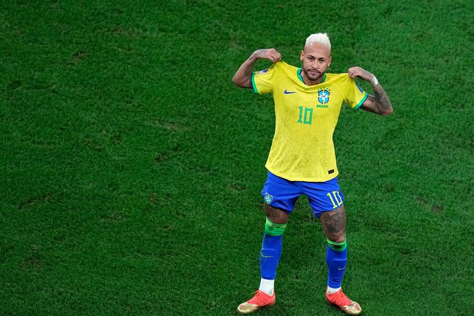 Fudbal Svetsko prvetstvo SP Katar Hrvatska - Brazil fudbalska reprezentacija Brazila, Nejmar Fudbal Svetsko prvetstvo SP Katar Hrvatska - Brazil fudbalska reprezentacija Brazila, Nejmar